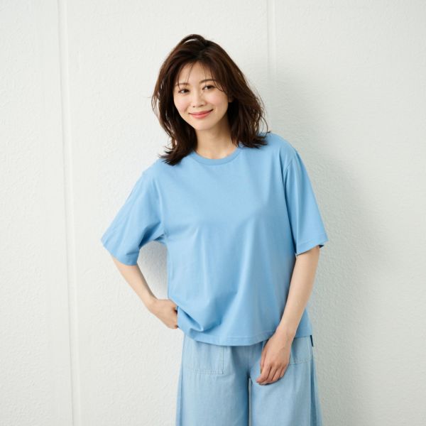 シルキーコットン５分袖Ｔシャツ