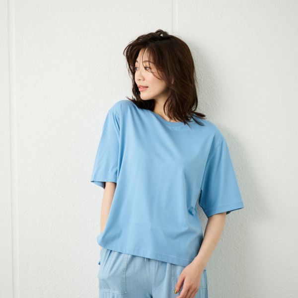 シルキーコットン５分袖Ｔシャツ