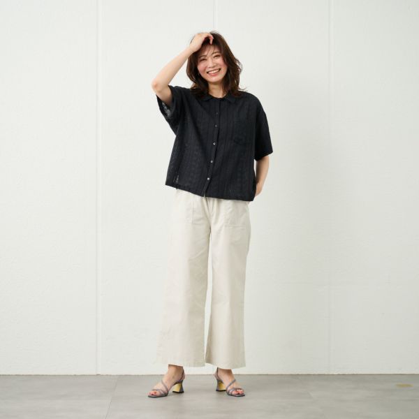 総刺繍レースシャツハオリ