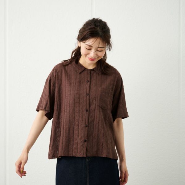 総刺繍レースシャツハオリ