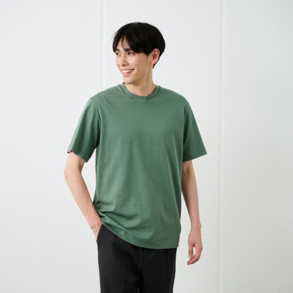 シルキーコットン　スムース半袖Tシャツ