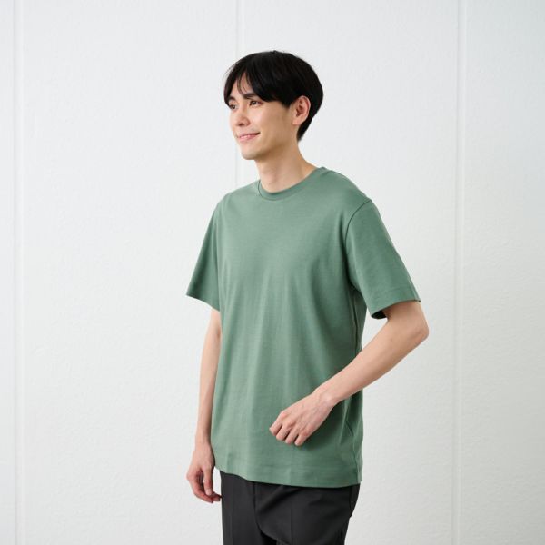 シルキーコットン　スムース半袖Tシャツ