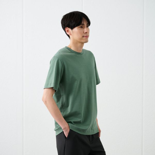 シルキーコットン　スムース半袖Tシャツ