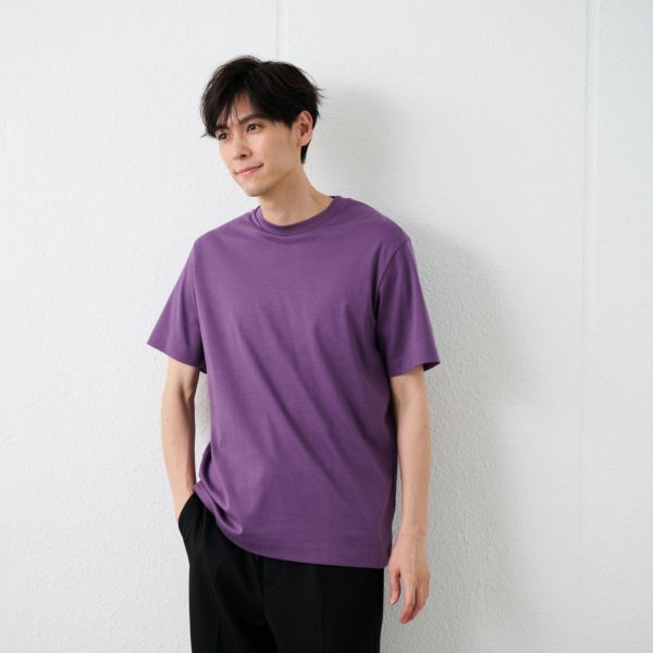 シルキーコットン　スムース半袖Tシャツ