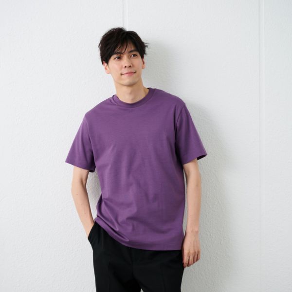 シルキーコットン　スムース半袖Tシャツ