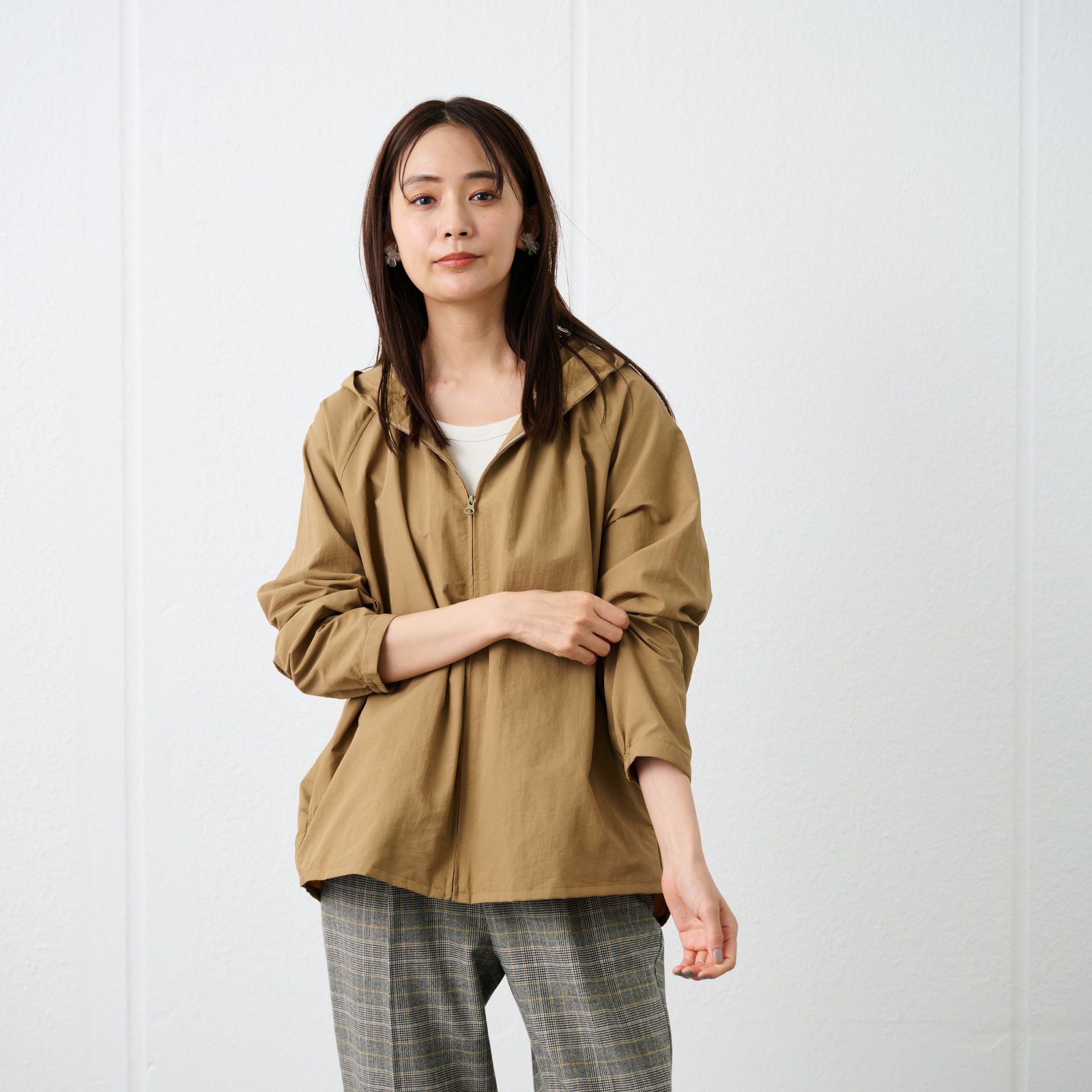 はっ水　ナイロンマウンテンパーカ