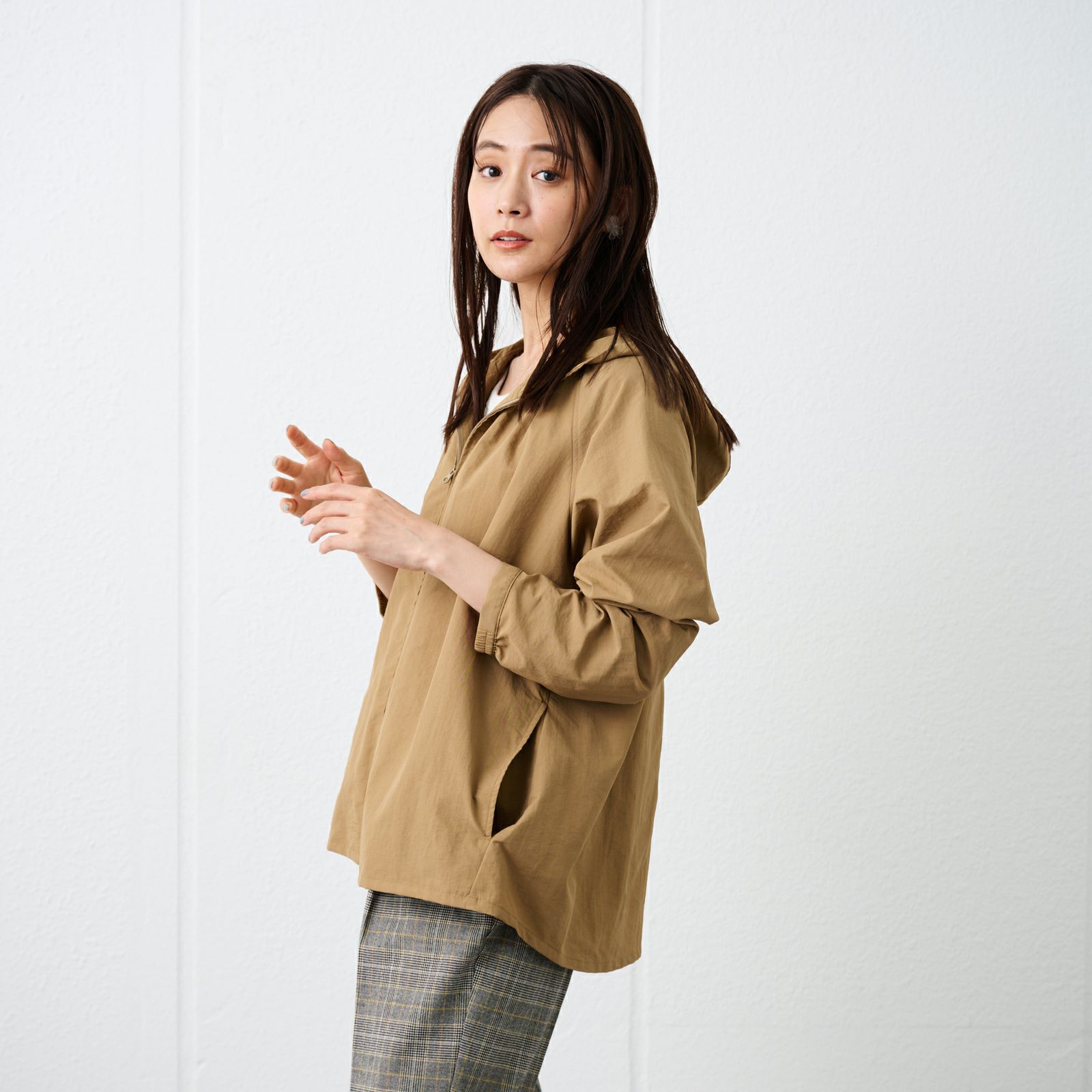 はっ水　ナイロンマウンテンパーカ