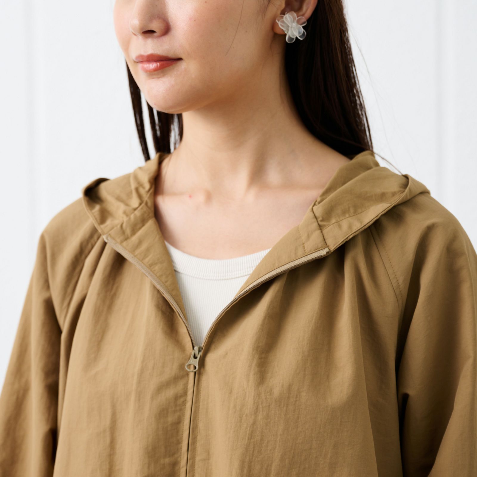 はっ水　ナイロンマウンテンパーカ