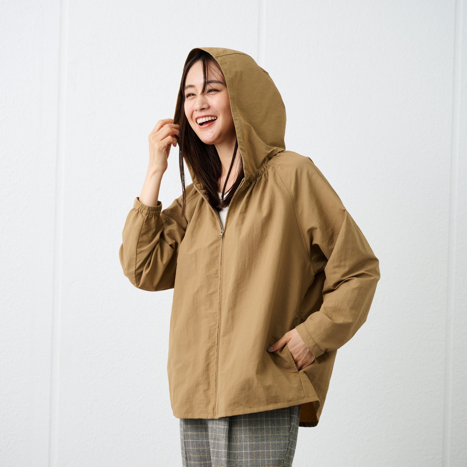 はっ水　ナイロンマウンテンパーカ