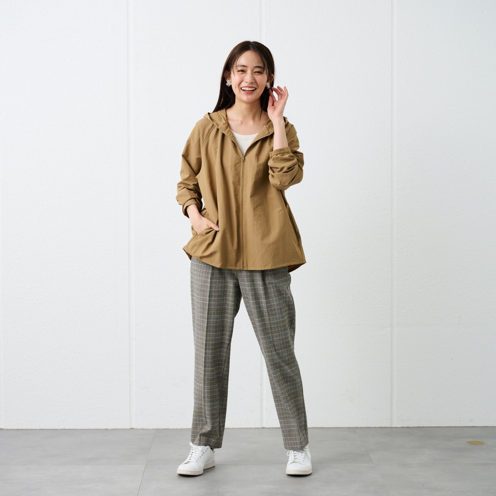 はっ水　ナイロンマウンテンパーカ