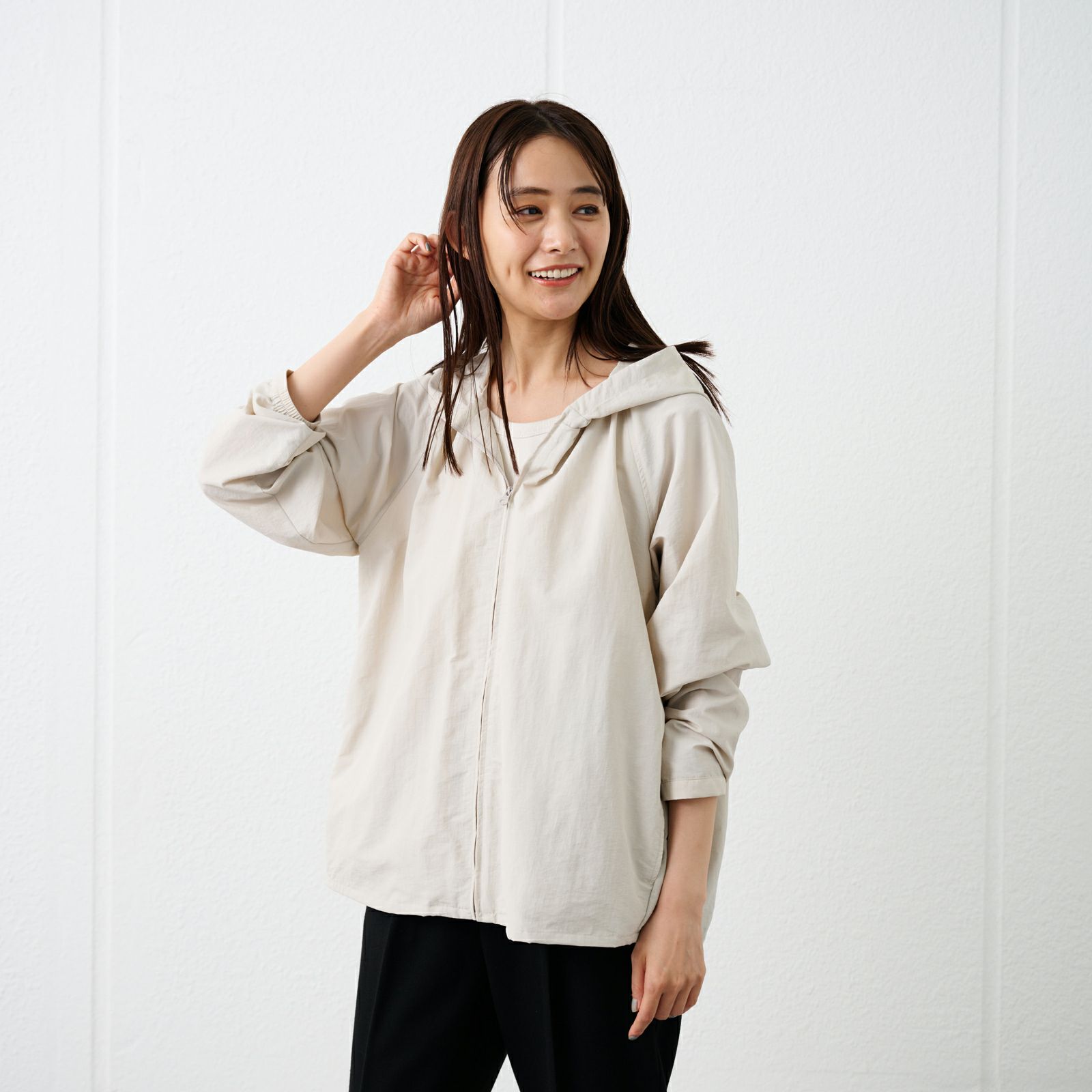 はっ水　ナイロンマウンテンパーカ