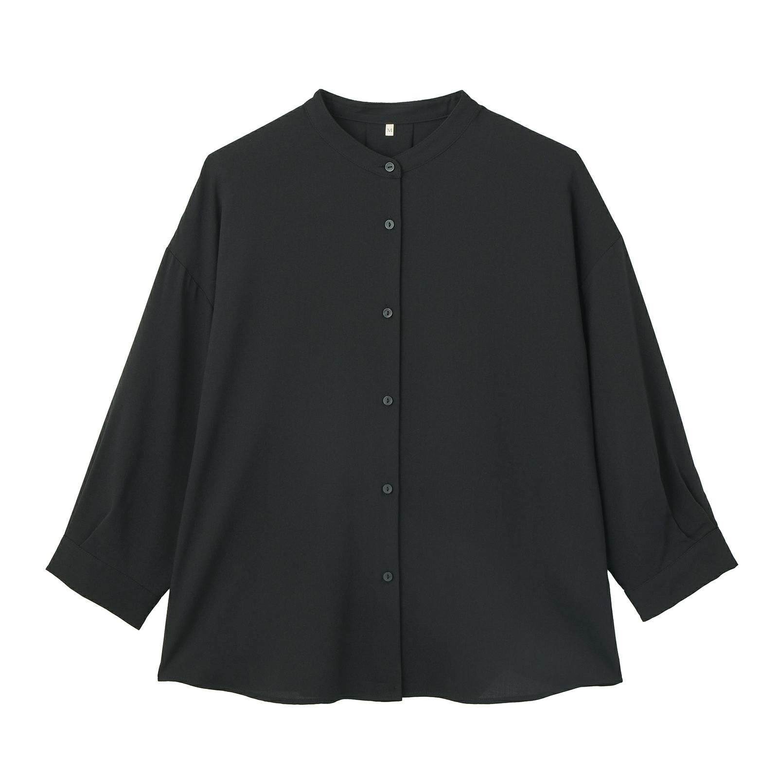 【オルスタ】イージーケア8分袖バンドカラーブラウス