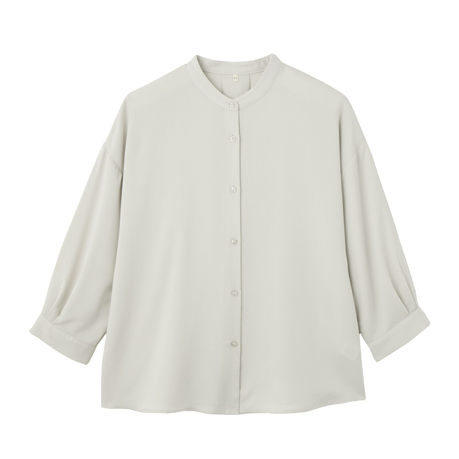 【オルスタ】イージーケア8分袖バンドカラーブラウス