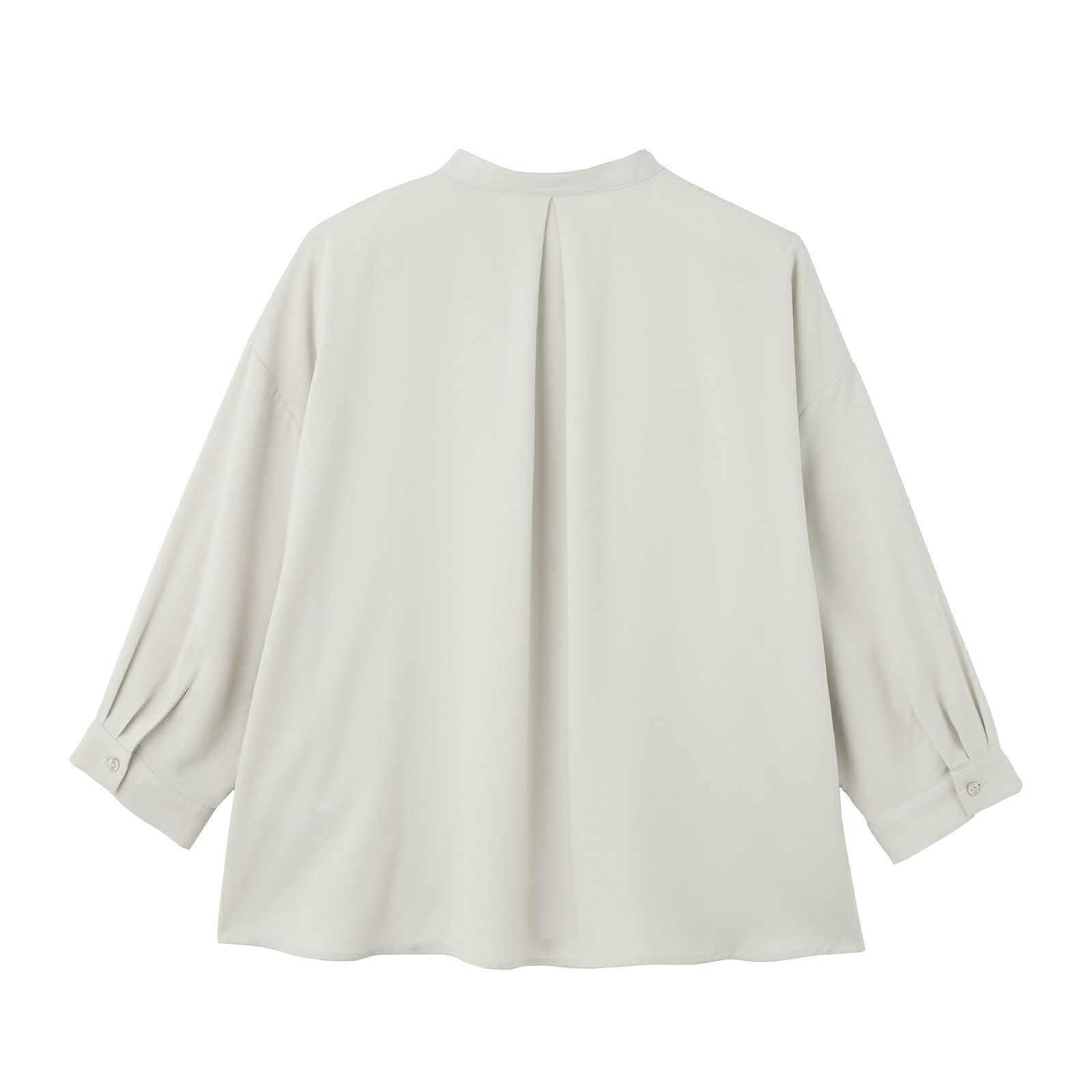 【オルスタ】イージーケア8分袖バンドカラーブラウス