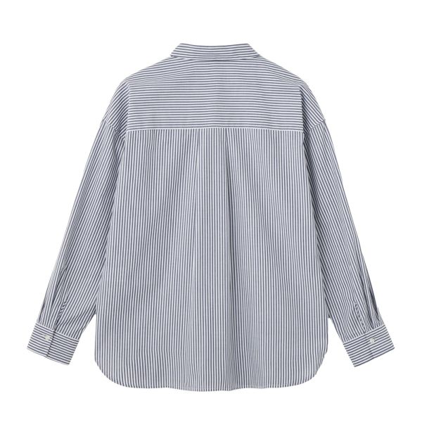 【てまラク】　綿混長袖レギュラーシャツ