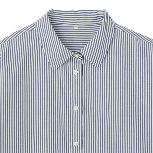 【てまラク】　綿混長袖レギュラーシャツ