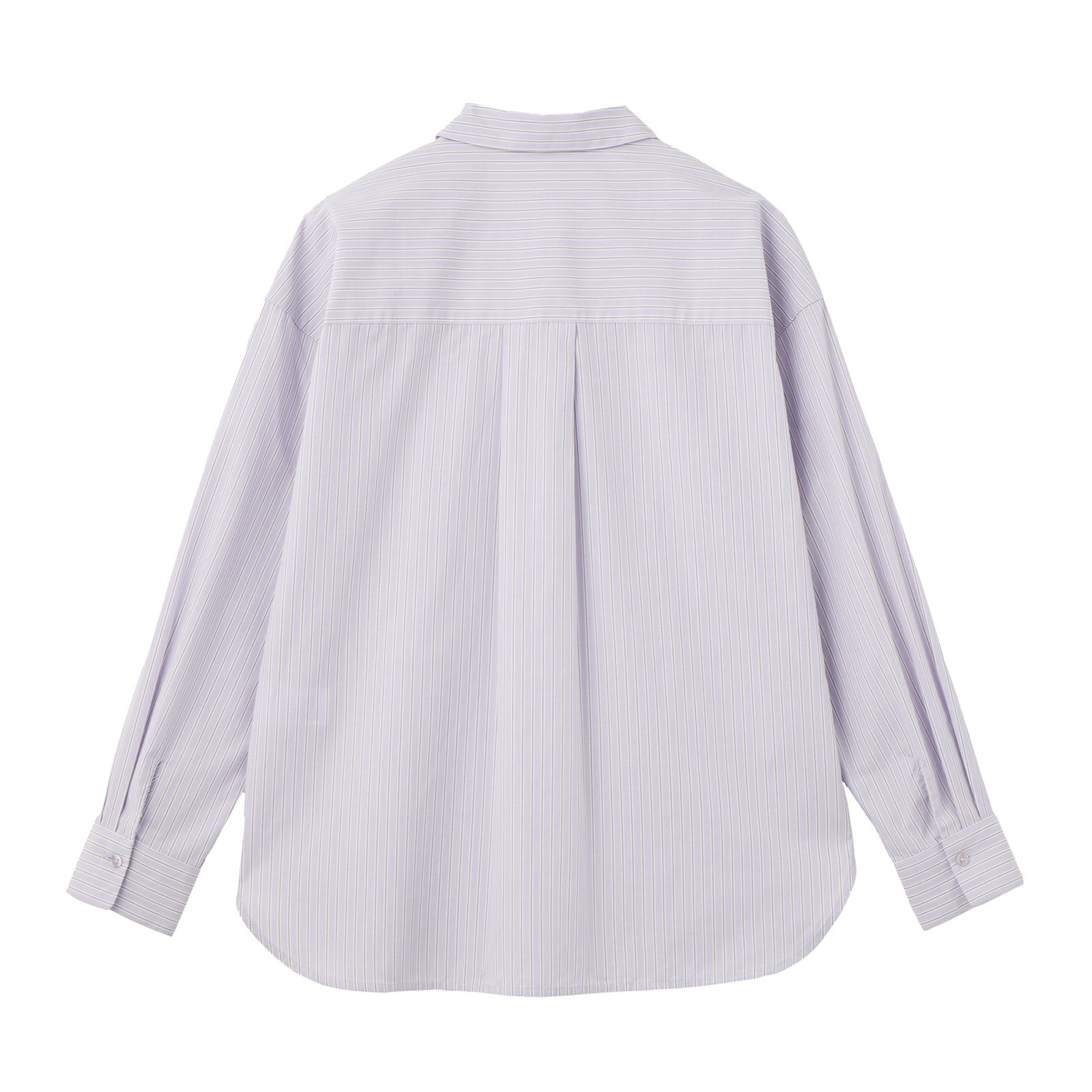 【てまラク】　綿混長袖レギュラーシャツ