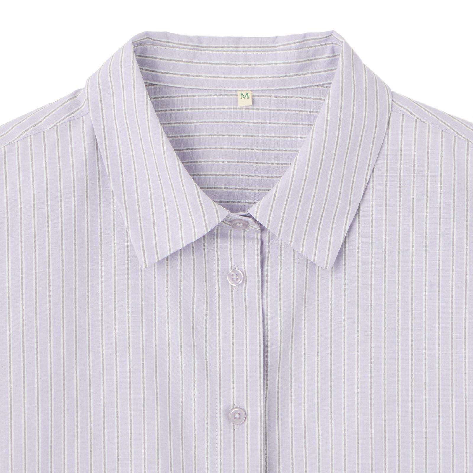 【てまラク】　綿混長袖レギュラーシャツ