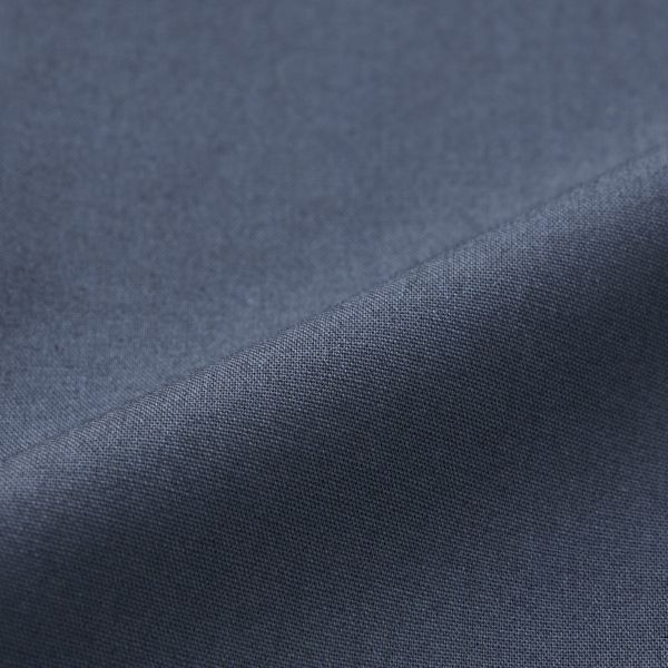 【てまラク】　綿混長袖バンドカラーミドルシャツ