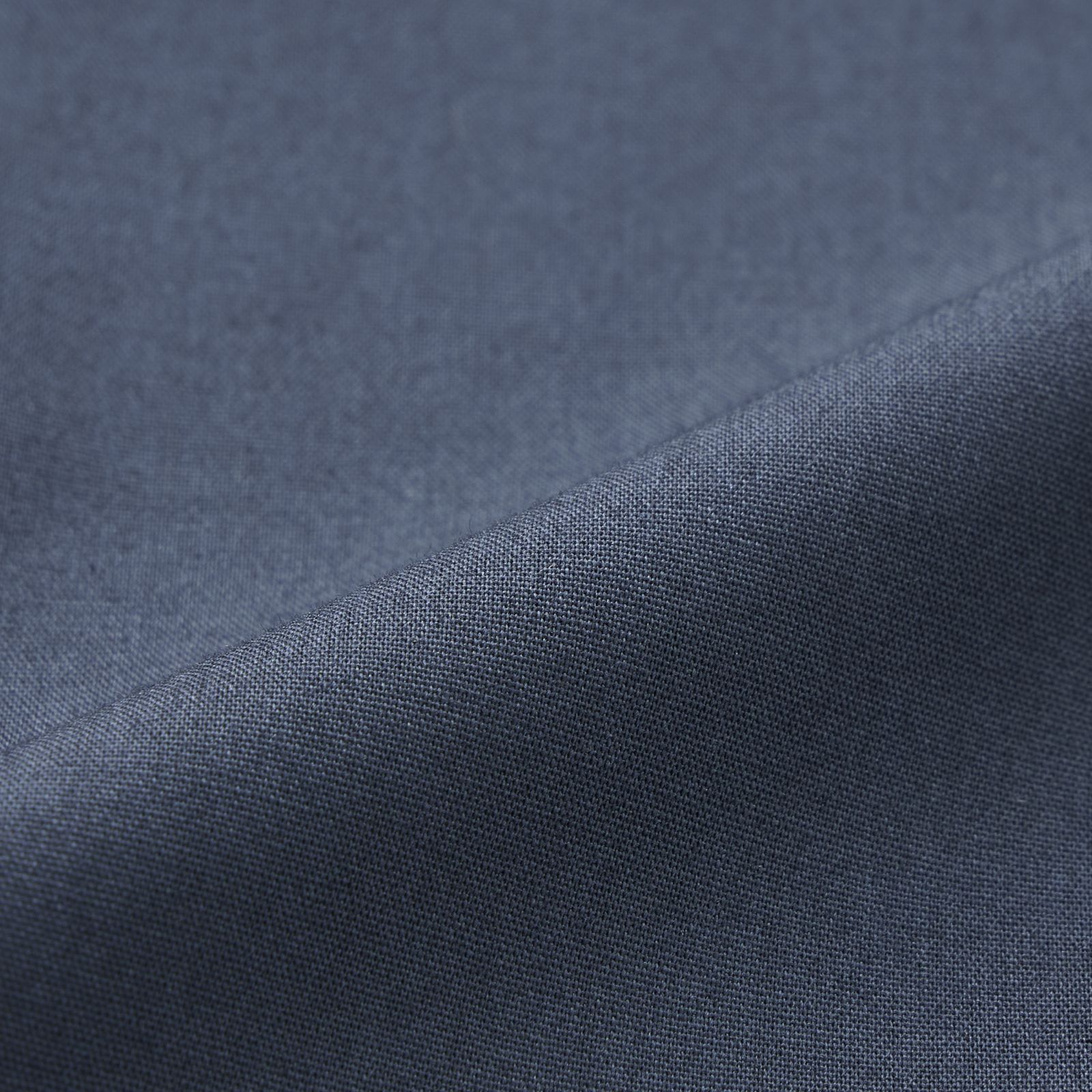 【てまラク】　綿混長袖バンドカラーミドルシャツ