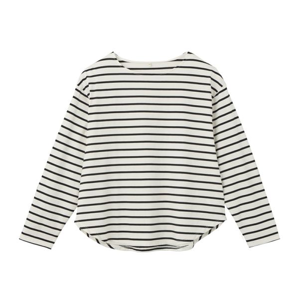 シルキーコットン　抗菌防臭ラウンドヘム長袖Tシャツ