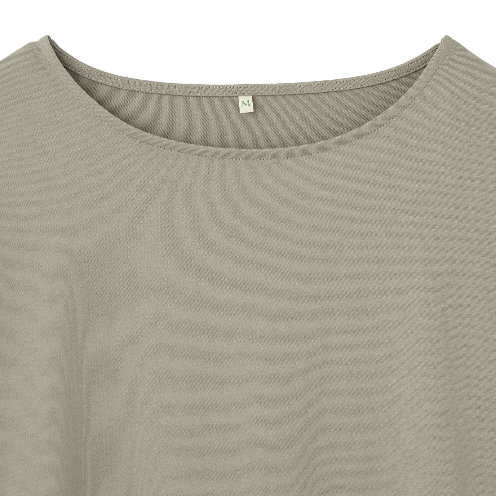 シルキーコットン　抗菌防臭ラウンドヘム長袖Tシャツ