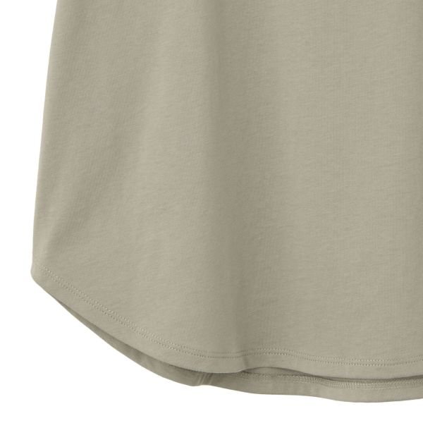 シルキーコットン　抗菌防臭ラウンドヘム長袖Tシャツ