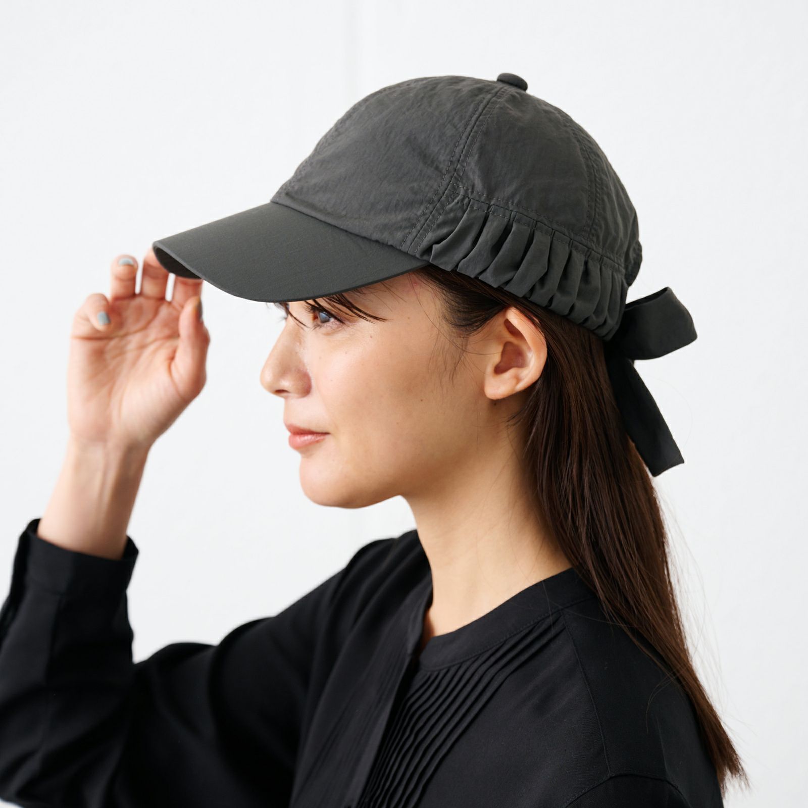 ギャザーキャップ