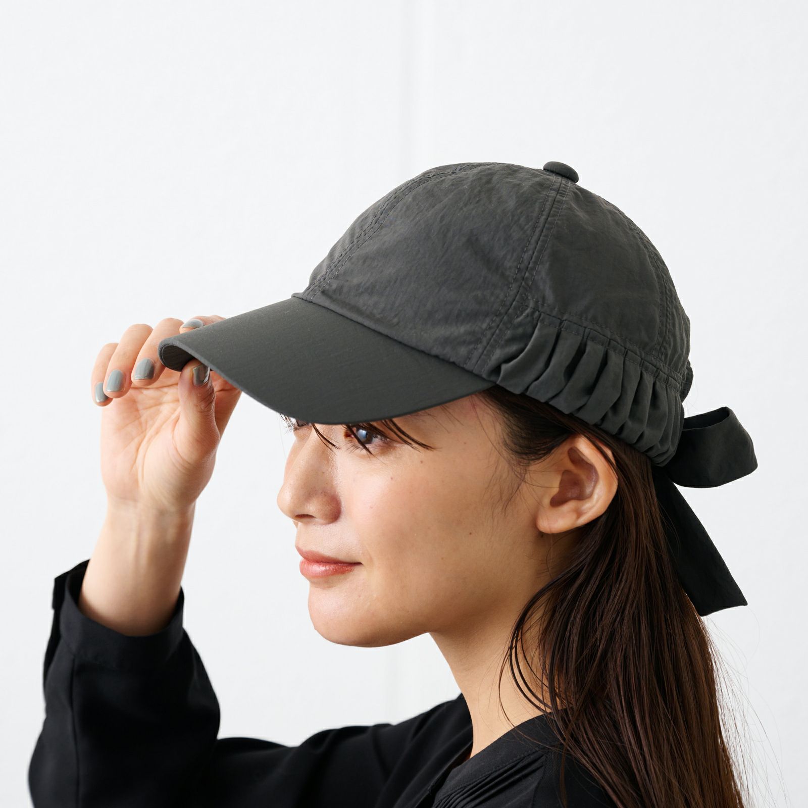 ギャザーキャップ