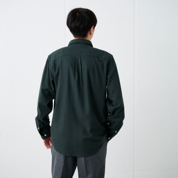 【てまラク】フランネルシャツ（無地）