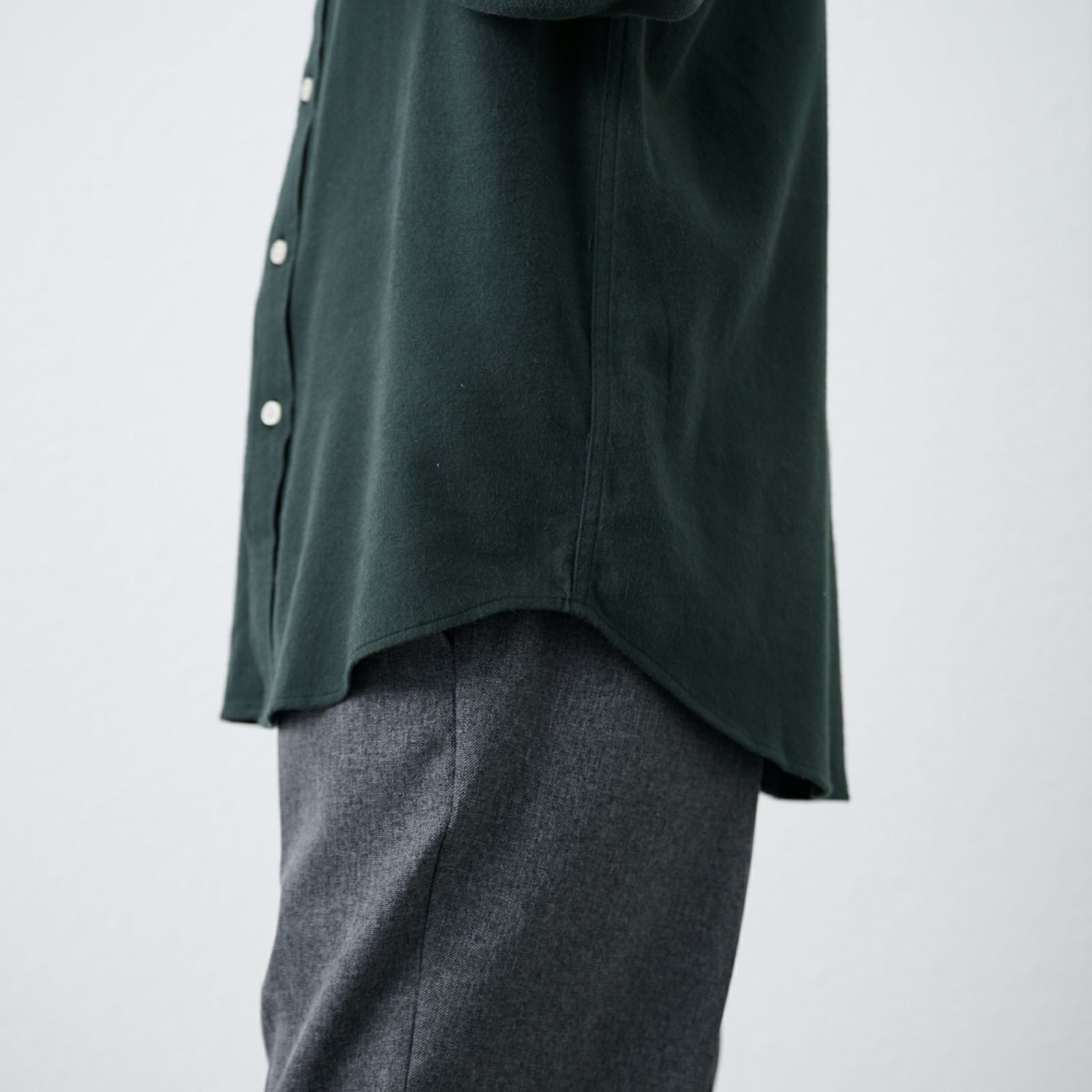 【てまラク】フランネルシャツ（無地）