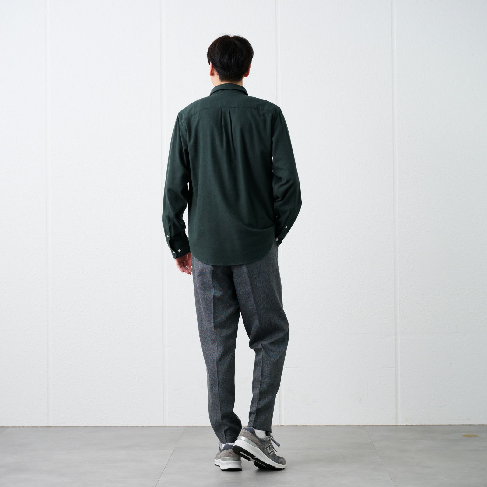 【てまラク】フランネルシャツ（無地）