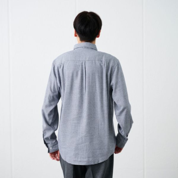 【てまラク】フランネルボタンダウンシャツ