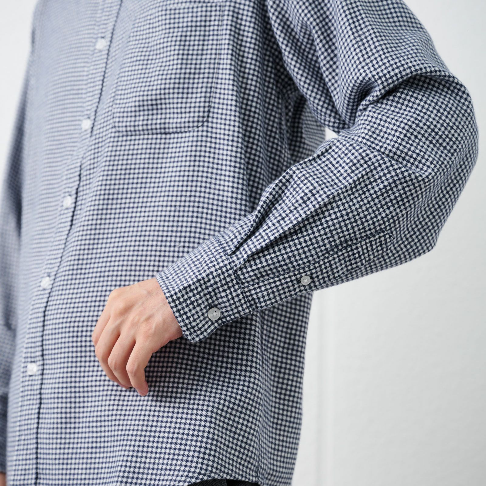 【てまラク】フランネルボタンダウンシャツ