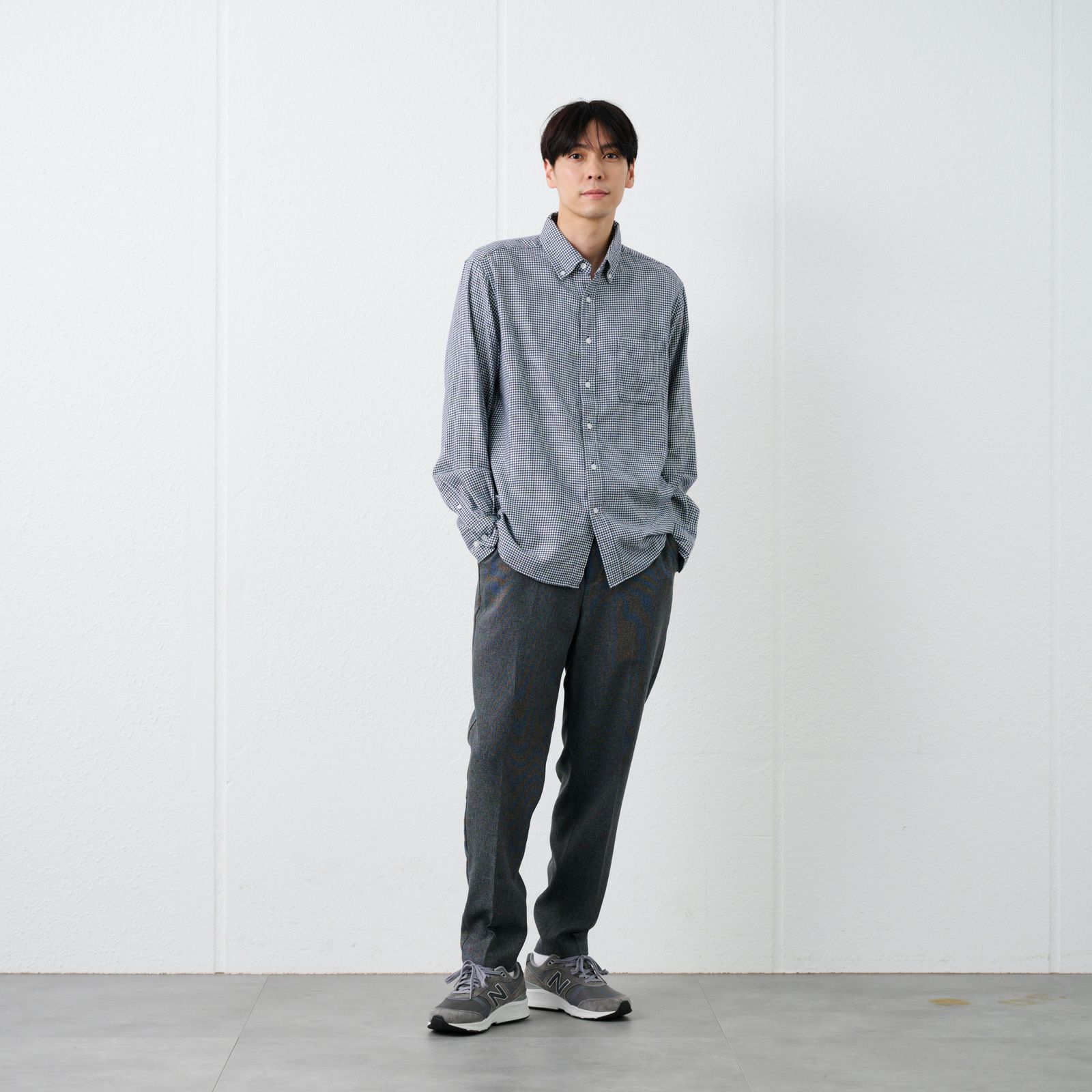 【てまラク】フランネルボタンダウンシャツ