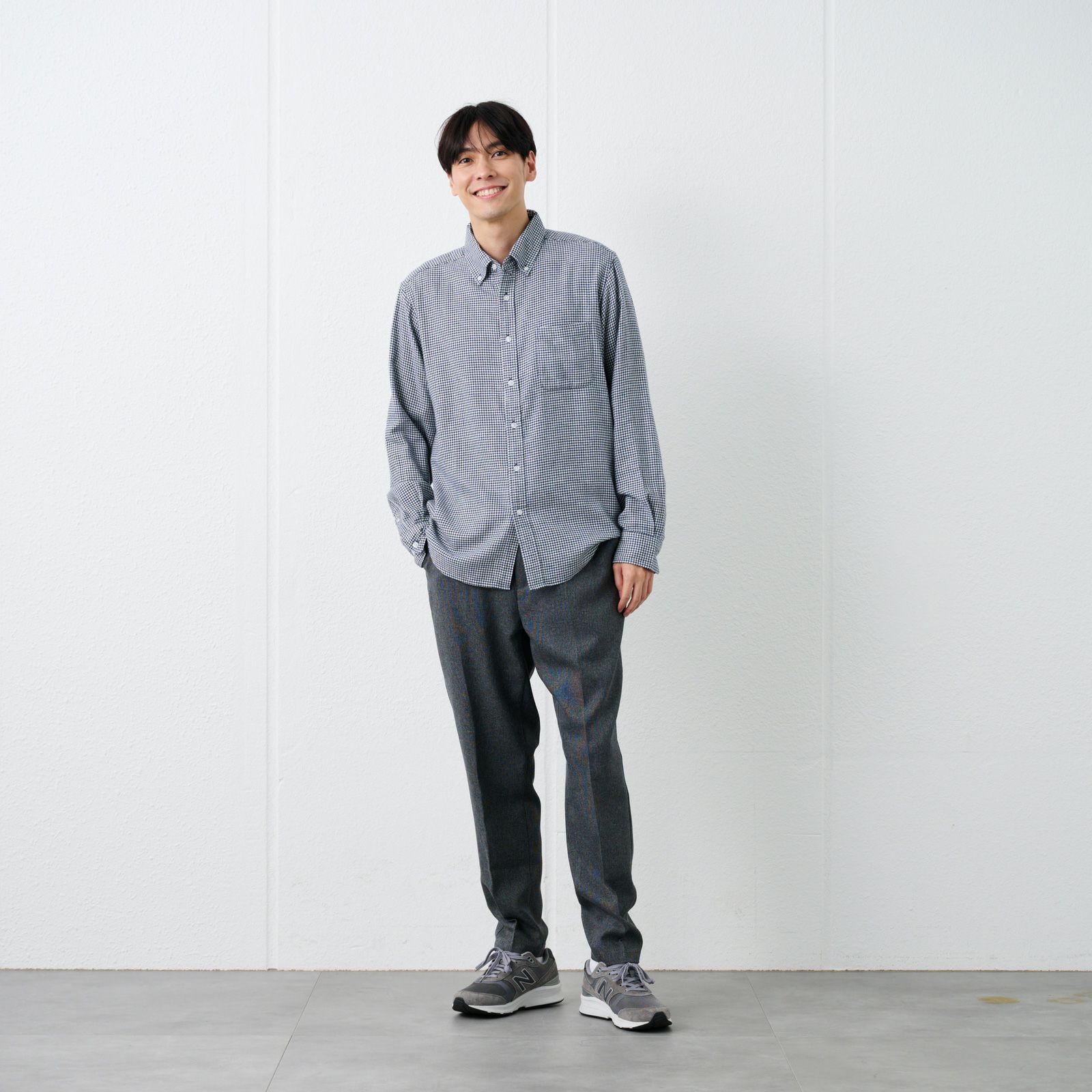 【てまラク】フランネルボタンダウンシャツ