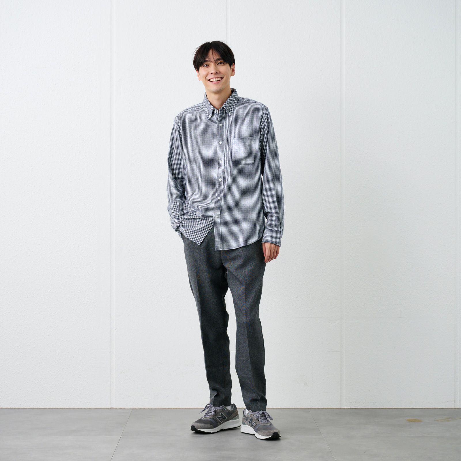 【てまラク】フランネルボタンダウンシャツ