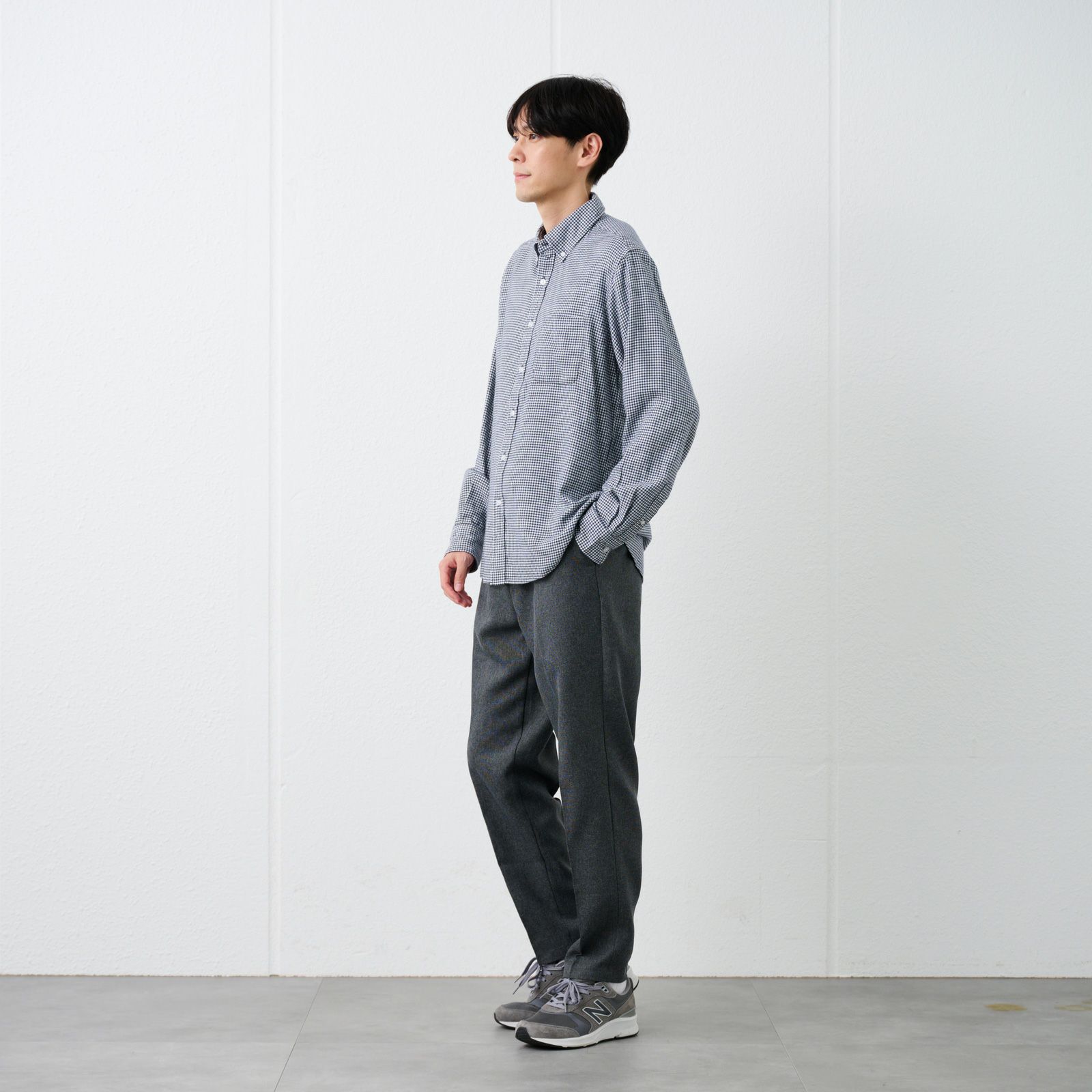 【てまラク】フランネルボタンダウンシャツ