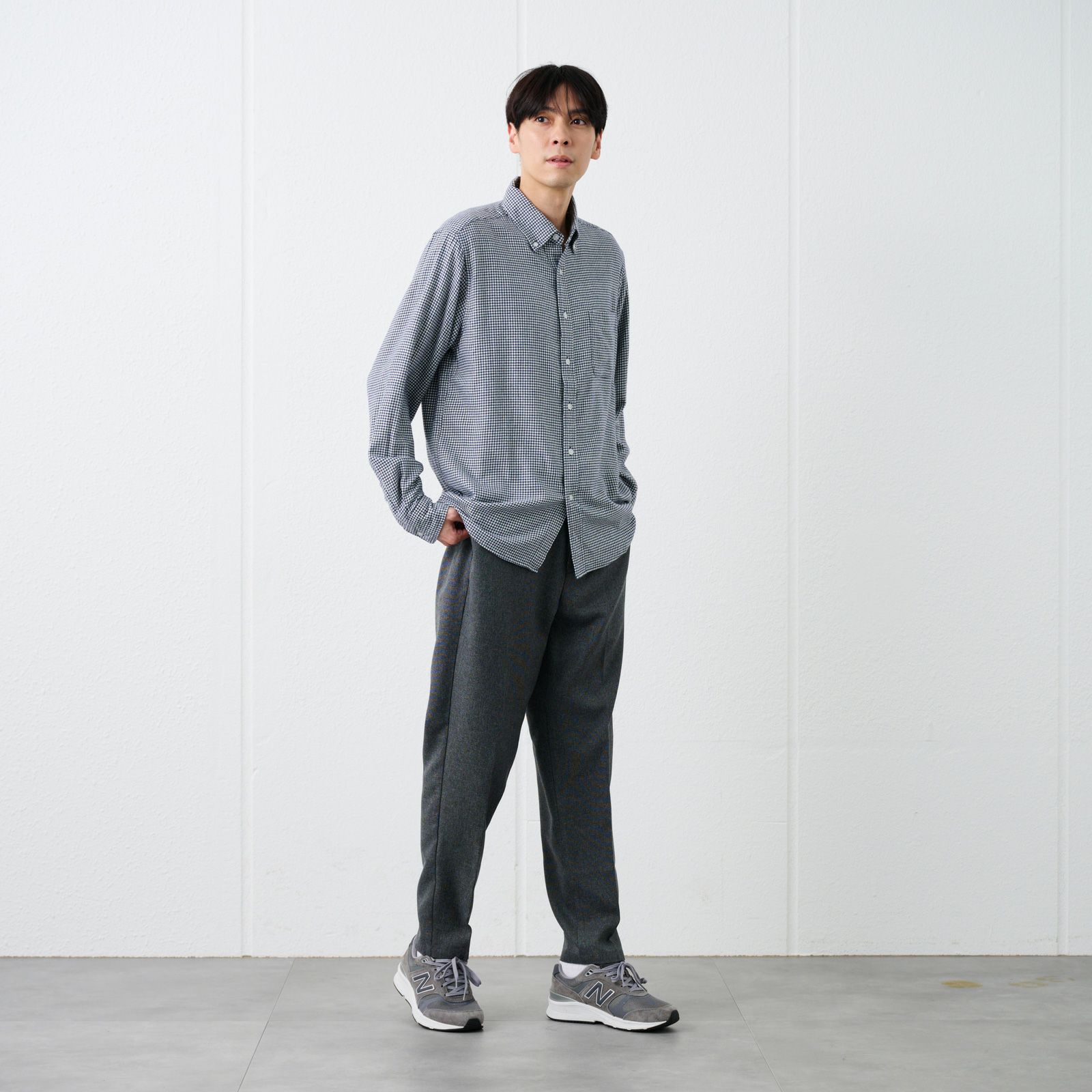 【てまラク】フランネルボタンダウンシャツ