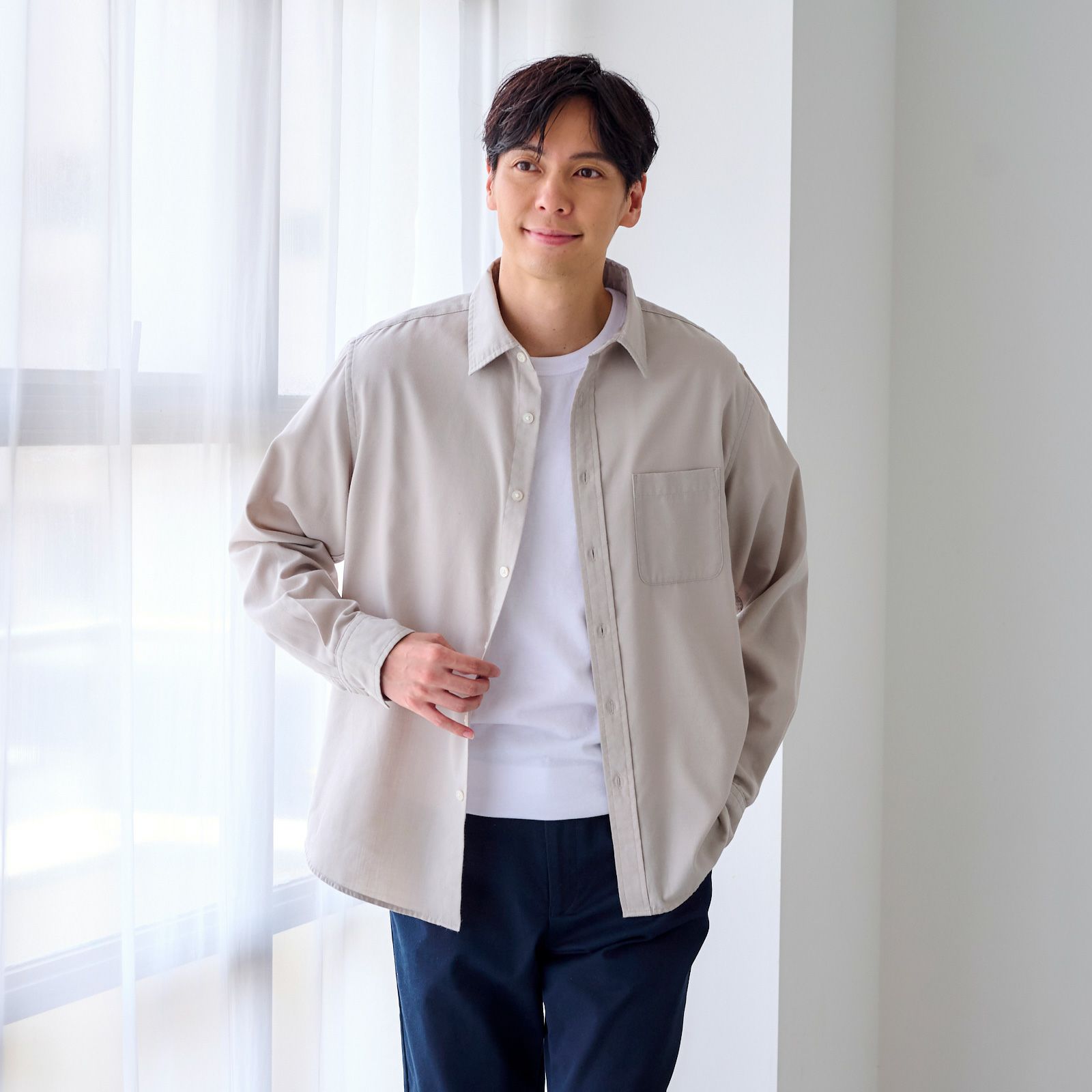 【てまラク】ツイルシャツ