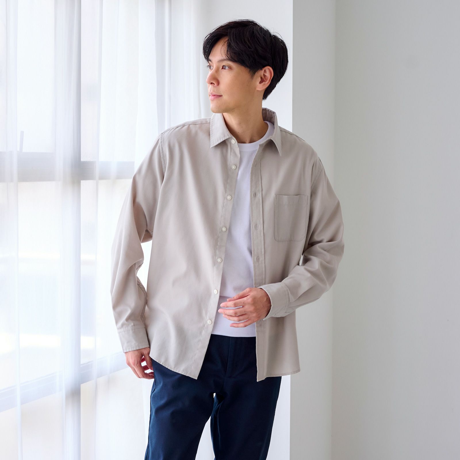 【てまラク】ツイルシャツ