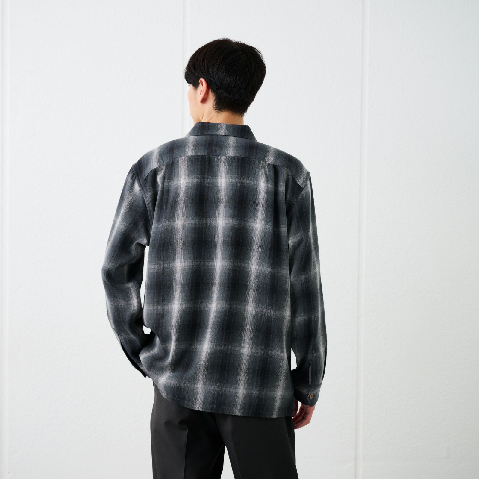 【てまラク】フランネルオーバーシャツ