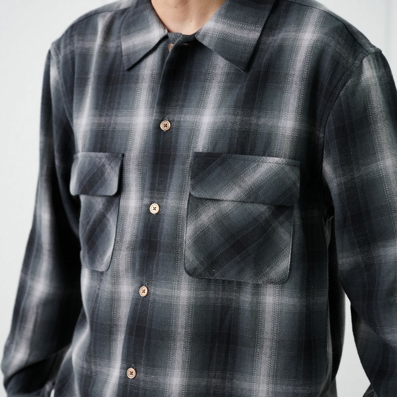 【てまラク】フランネルオーバーシャツ