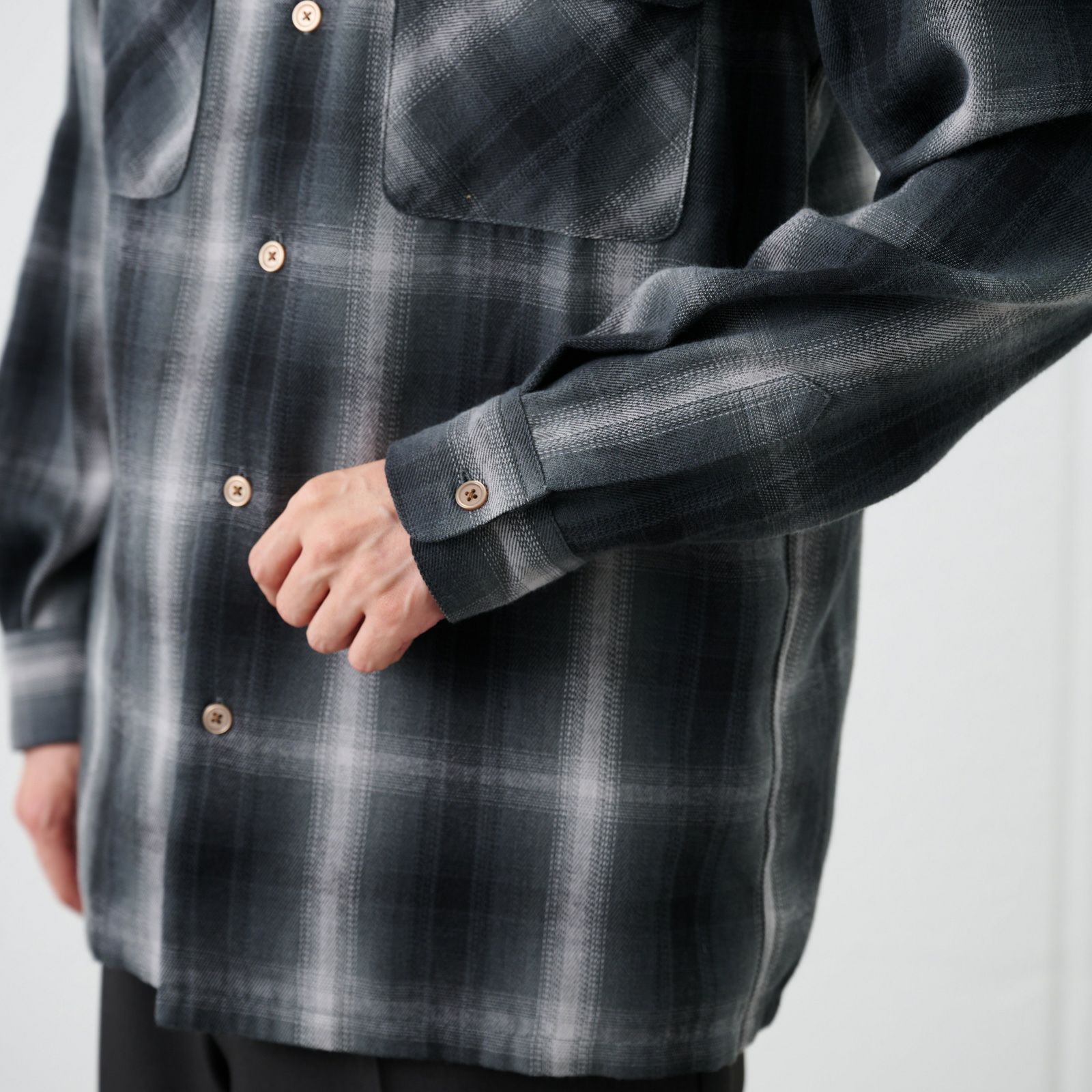 【てまラク】フランネルオーバーシャツ