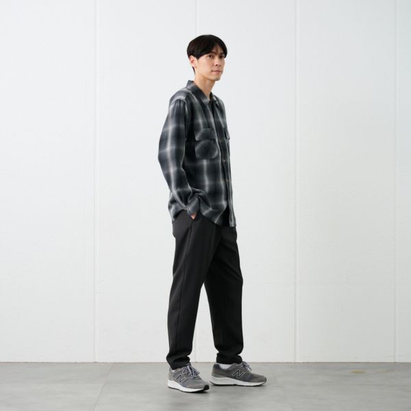 【てまラク】フランネルオーバーシャツ