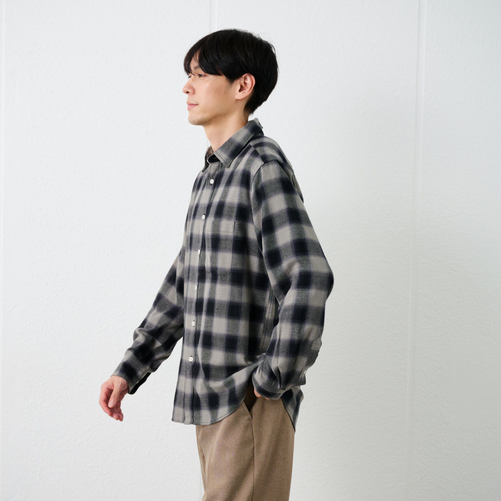 【てまラク】フランネルシャツ