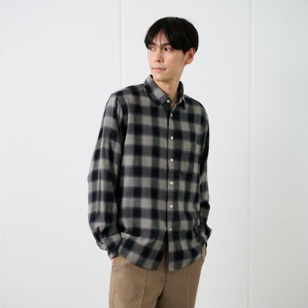 【てまラク】フランネルシャツ