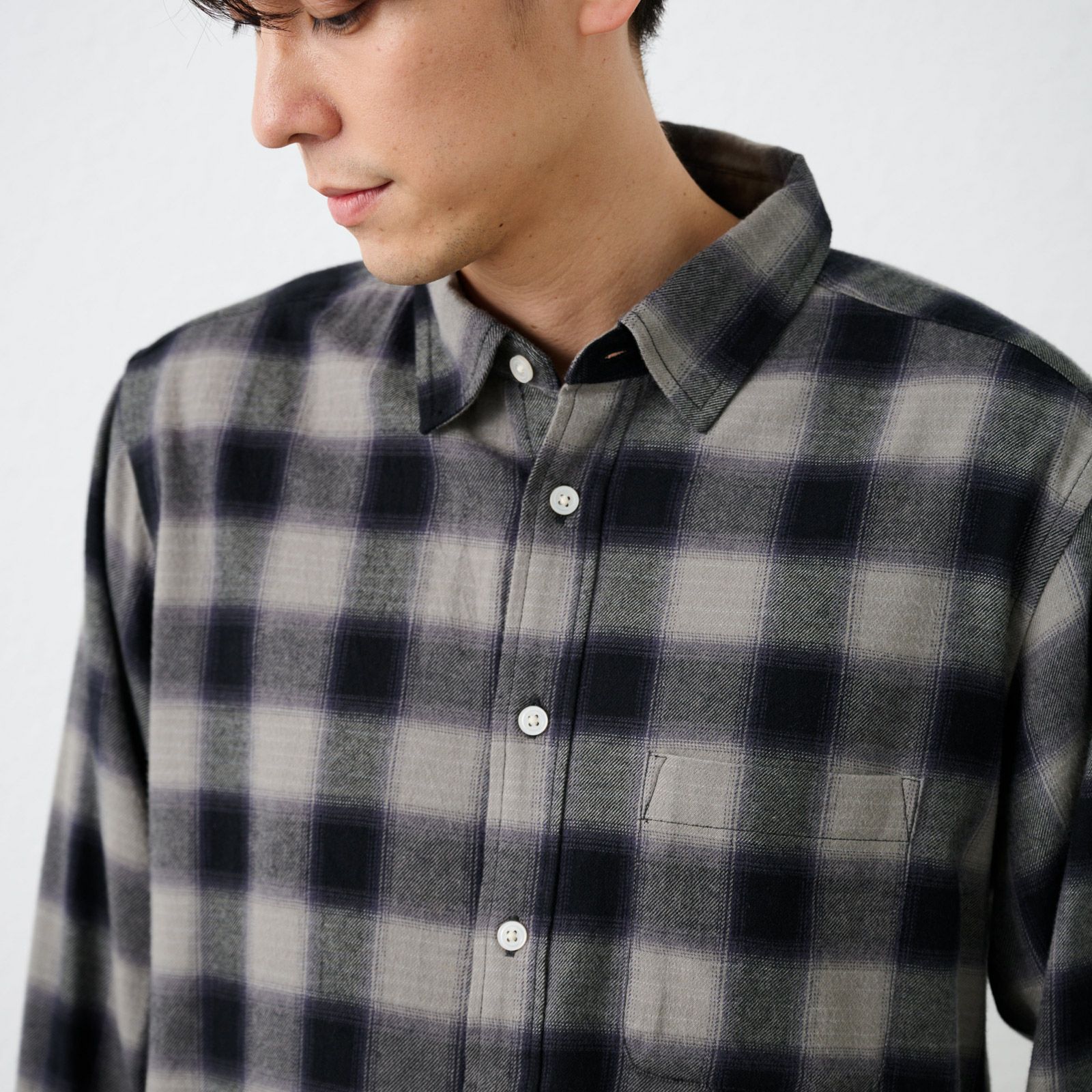 【てまラク】フランネルシャツ