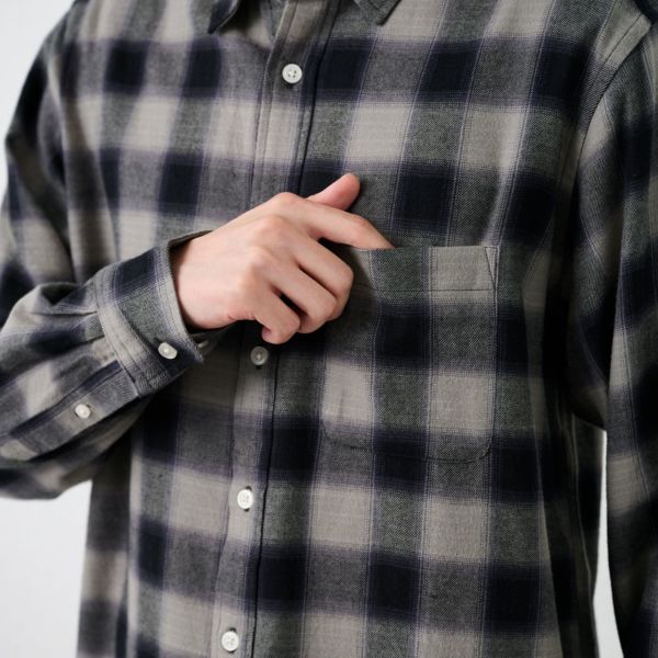 【てまラク】フランネルシャツ