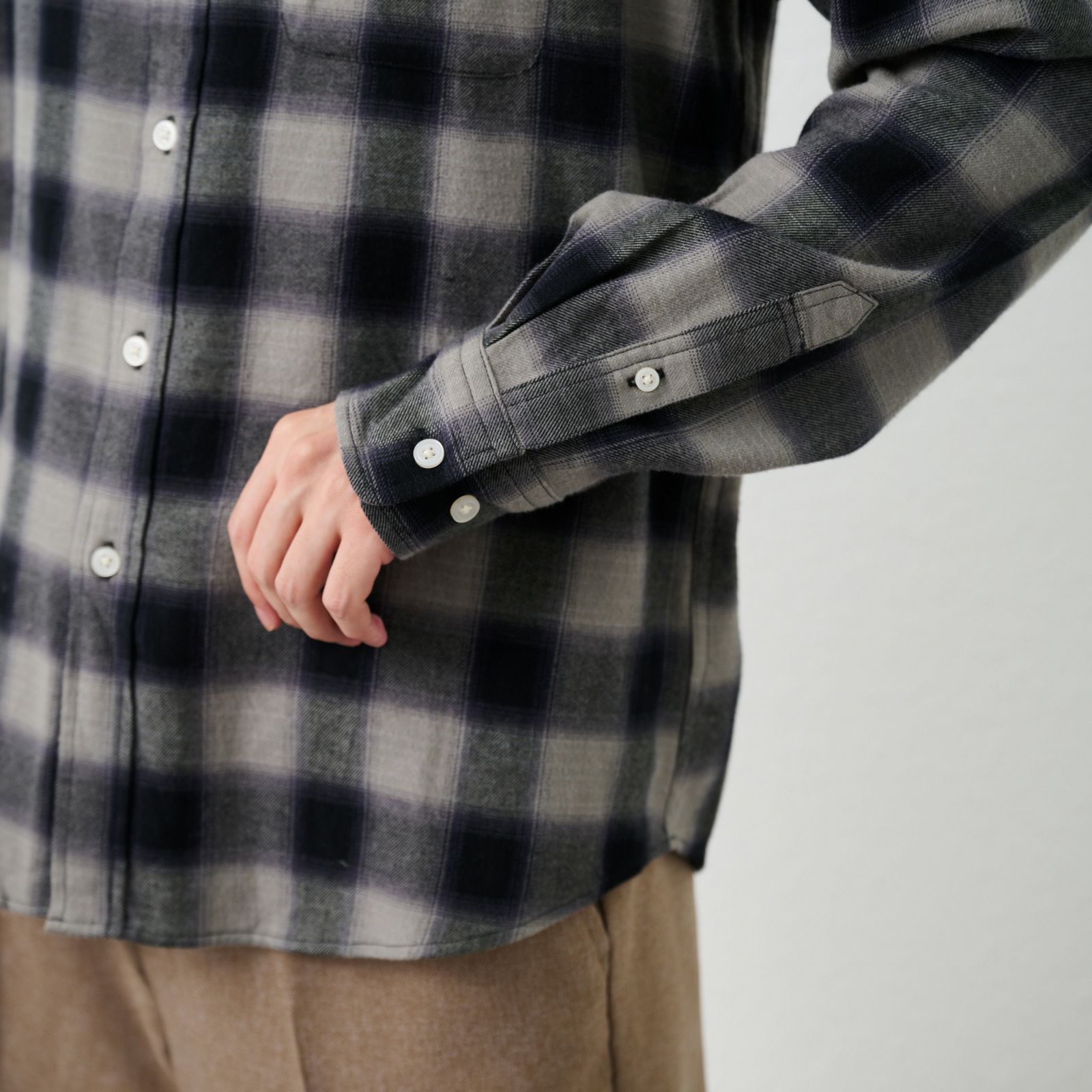 【てまラク】フランネルシャツ